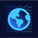 Symbol of a blue planet.