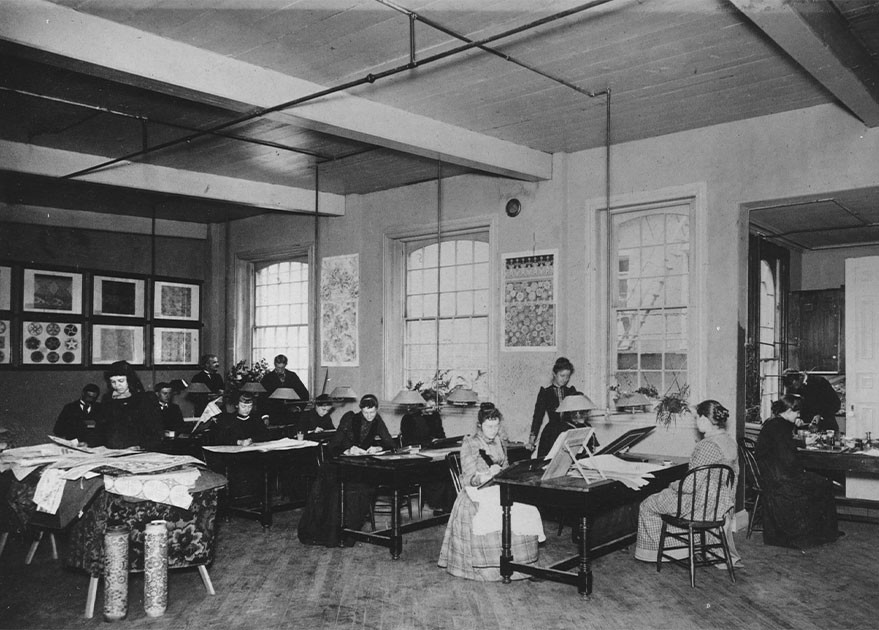 Students in a studio art class, late 1880s.