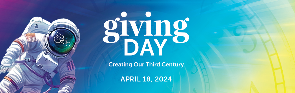 Giving Day graphic with April 18, 2024 date title
